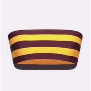 Stella McCartney Stripes Bandeau Bikini Top